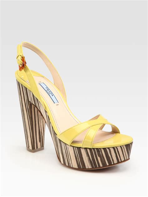 prada yellow tennis shoes|women's slingback Prada shoes.